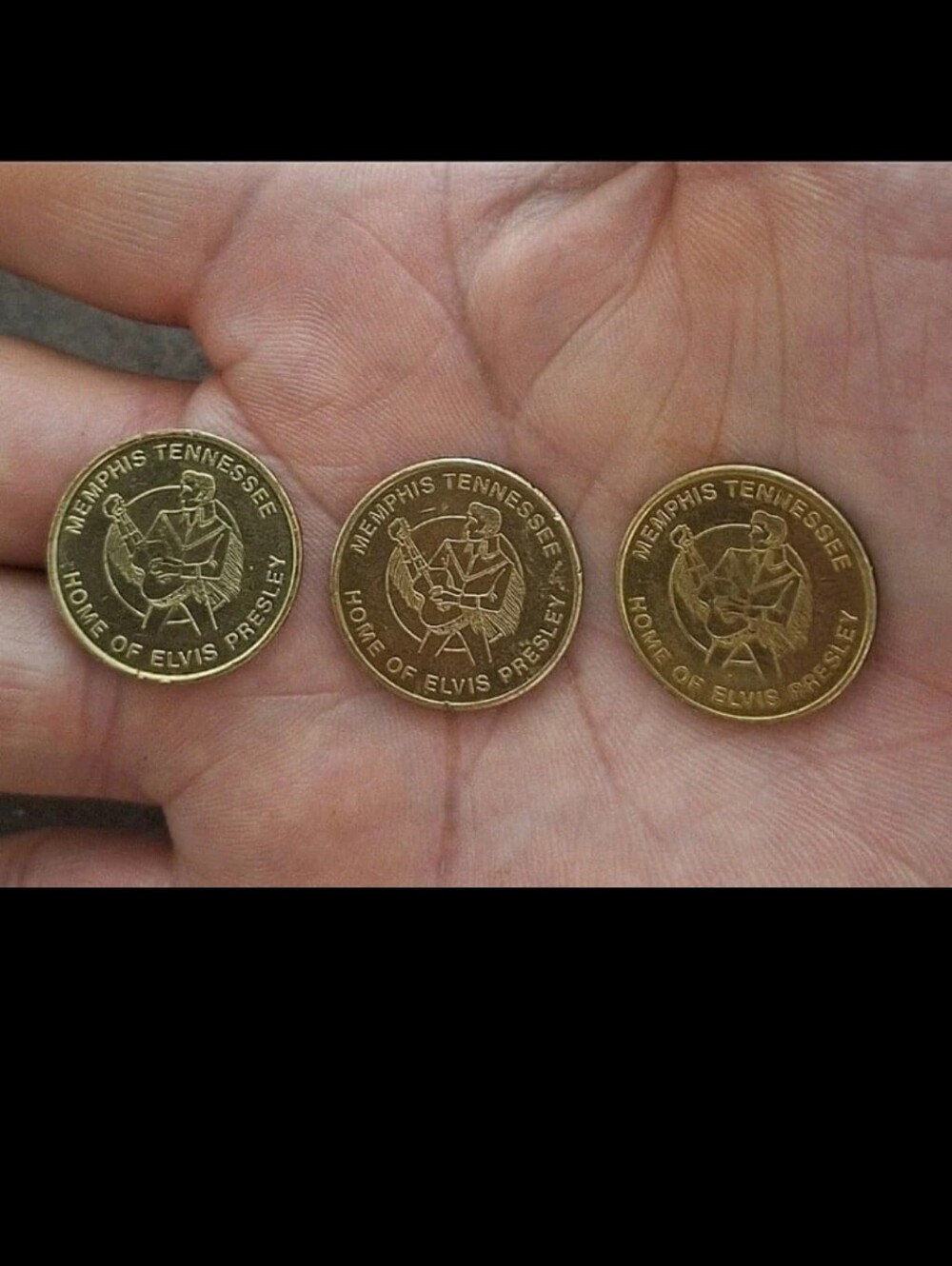Vintage Set Of 3 Beale Street/Memphis Home of Elvis Presley Souvenir Tokens